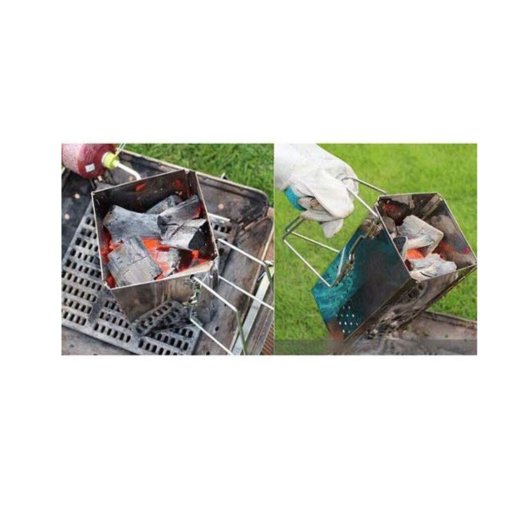 Grill do grilla Pogrubiona składana półka ze stali nierdzewnej na zewnątrz, przenośny piec opalany węglem drzewnym, wędrówki z plecakiem, piknik, impreza 16 29 cm,Grill ogrodowy