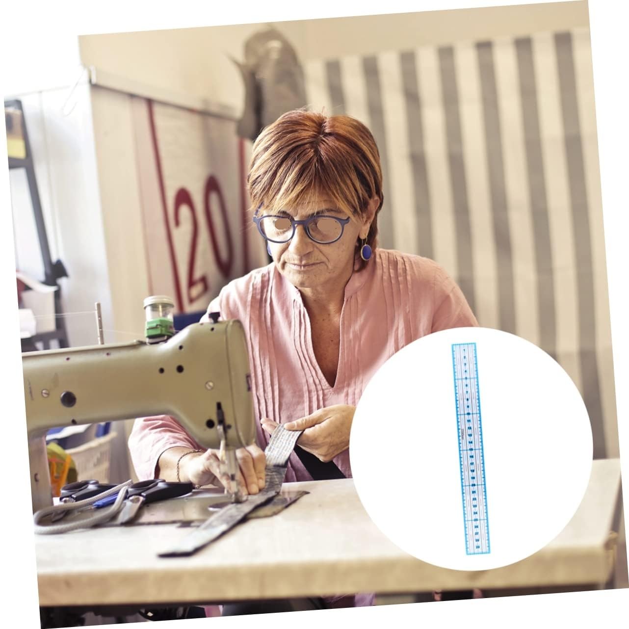 Akrylowa linijka do pikowania, narzędzie do pomiaru patchworku, kwadratowy miernik do szycia, precyzyjny pomiar tkaniny, idealny miernik do projektów rzemieślniczych i pikowania