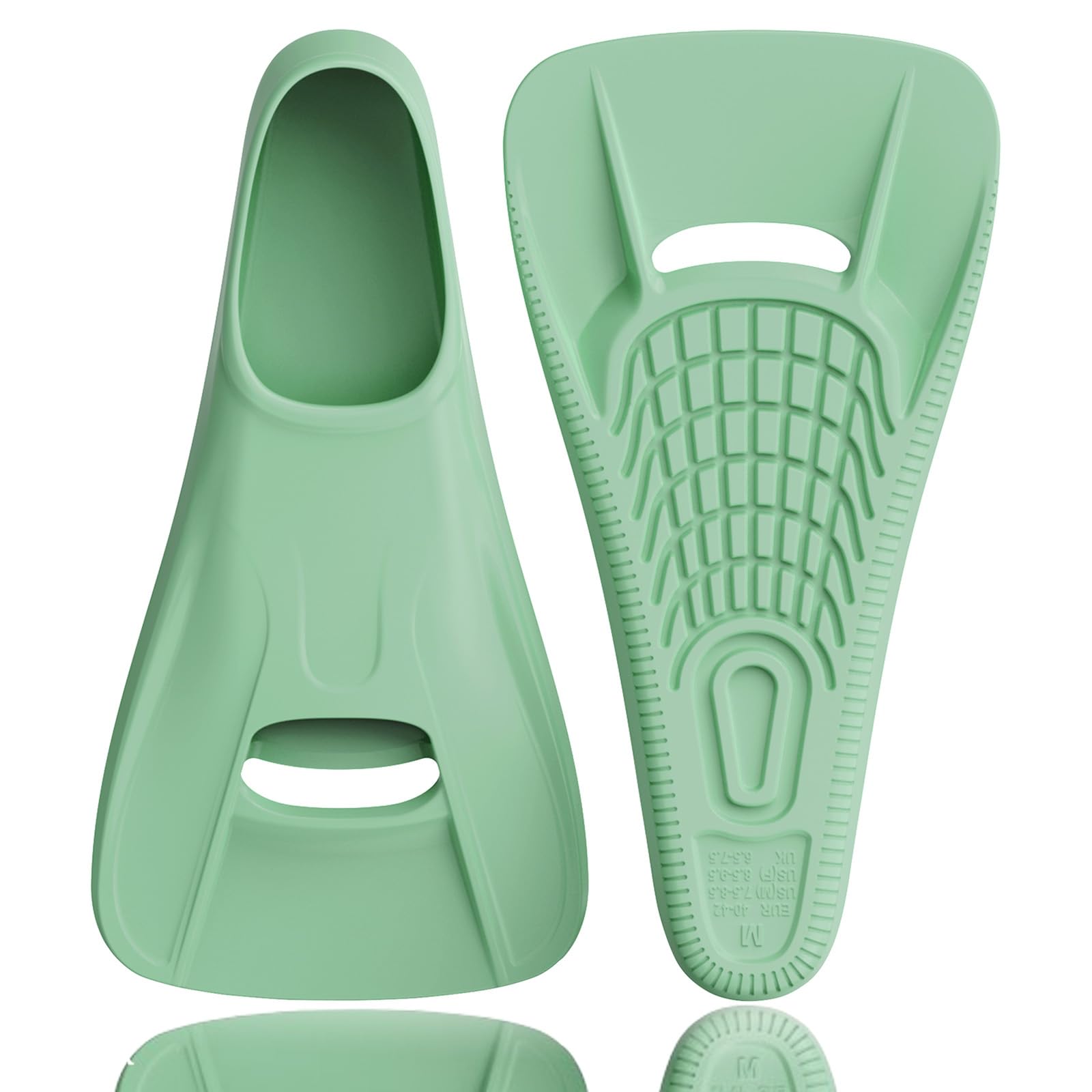 Schwimmflossen für Erwachsene, Schwimmflossen für Pool, Schoß, Schwimmen, bequem, Silikon, volle Fußtasche, Reisegröße, Flossen, kurze Klinge, schwimmende Schwimmflossen zum Schnorcheln, Tauchen