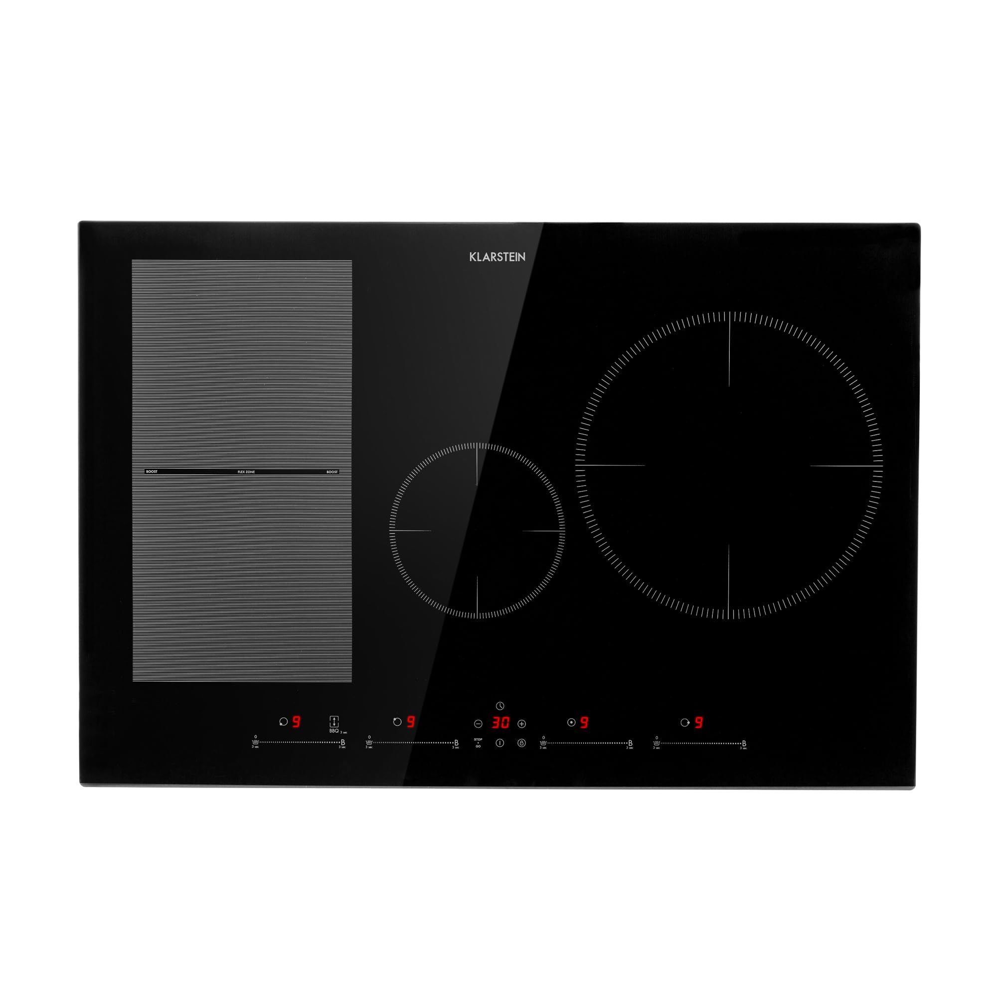 Klarstein Induction Hob, 7500W Electric Hobs Induction Cooker, 4 Ring Electric Pan Hob, Built-In Table Top Cookers w/ 4 Hobs, Touch Control, Inductions Heater Cooktops, Hot Plates for Cooking