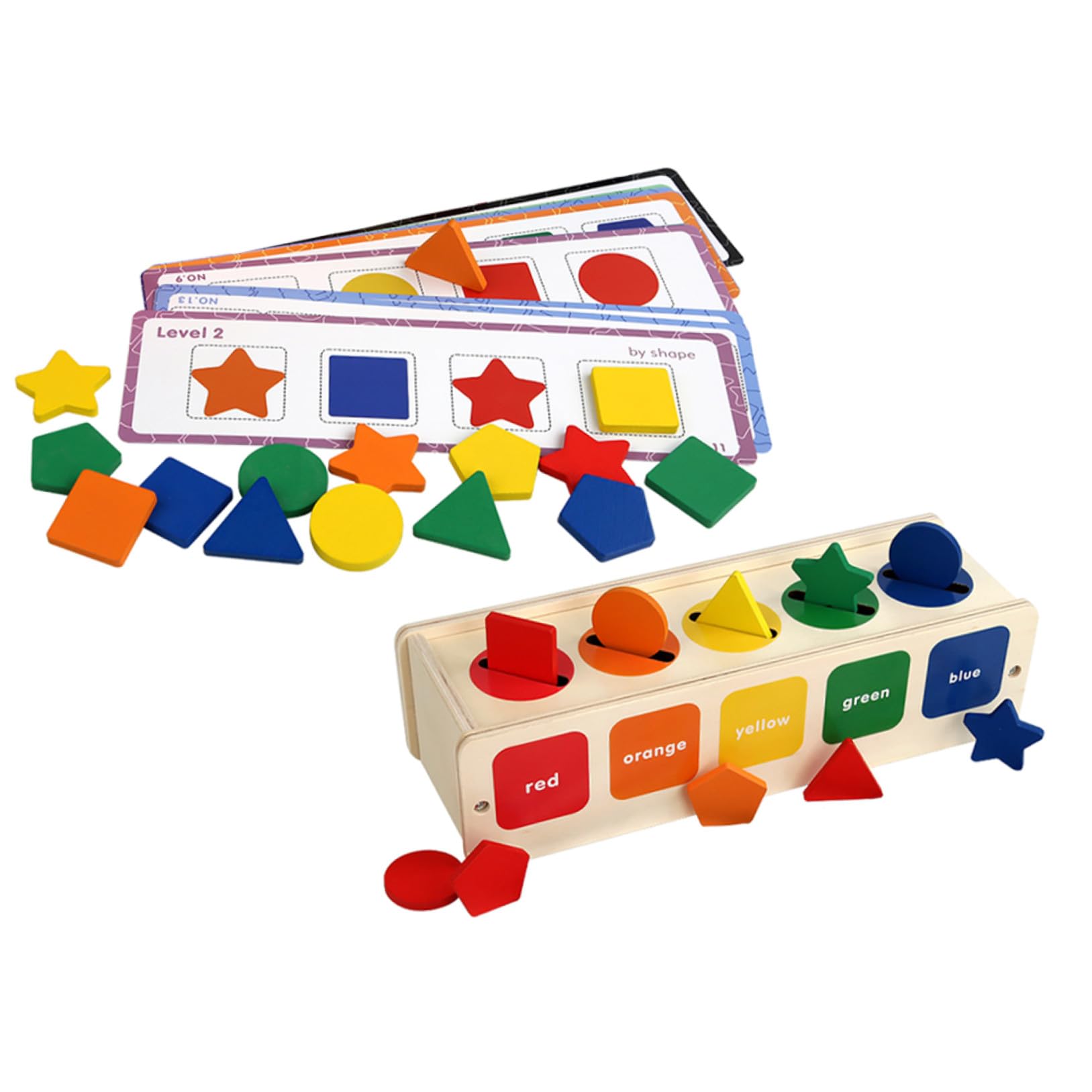 Box Classificazione Sagome in Legno Montessori per Bambini