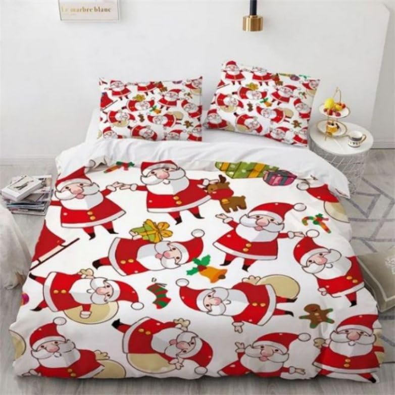 Funda nórdica infantil 155x220 de Papá Noel para regalo de cumpleaños