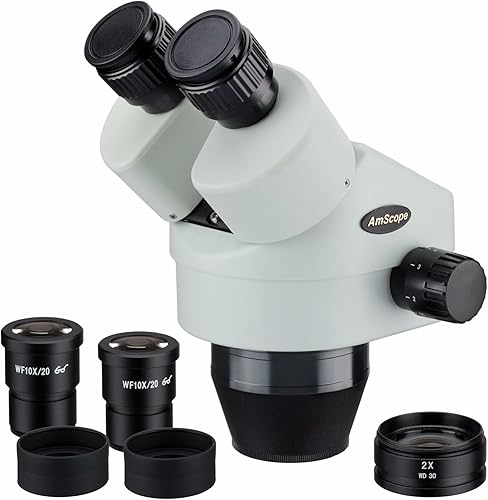 AmScope Cabeza de microscopio estéreo binocular del poder del zoom de SM790B 7X-90X