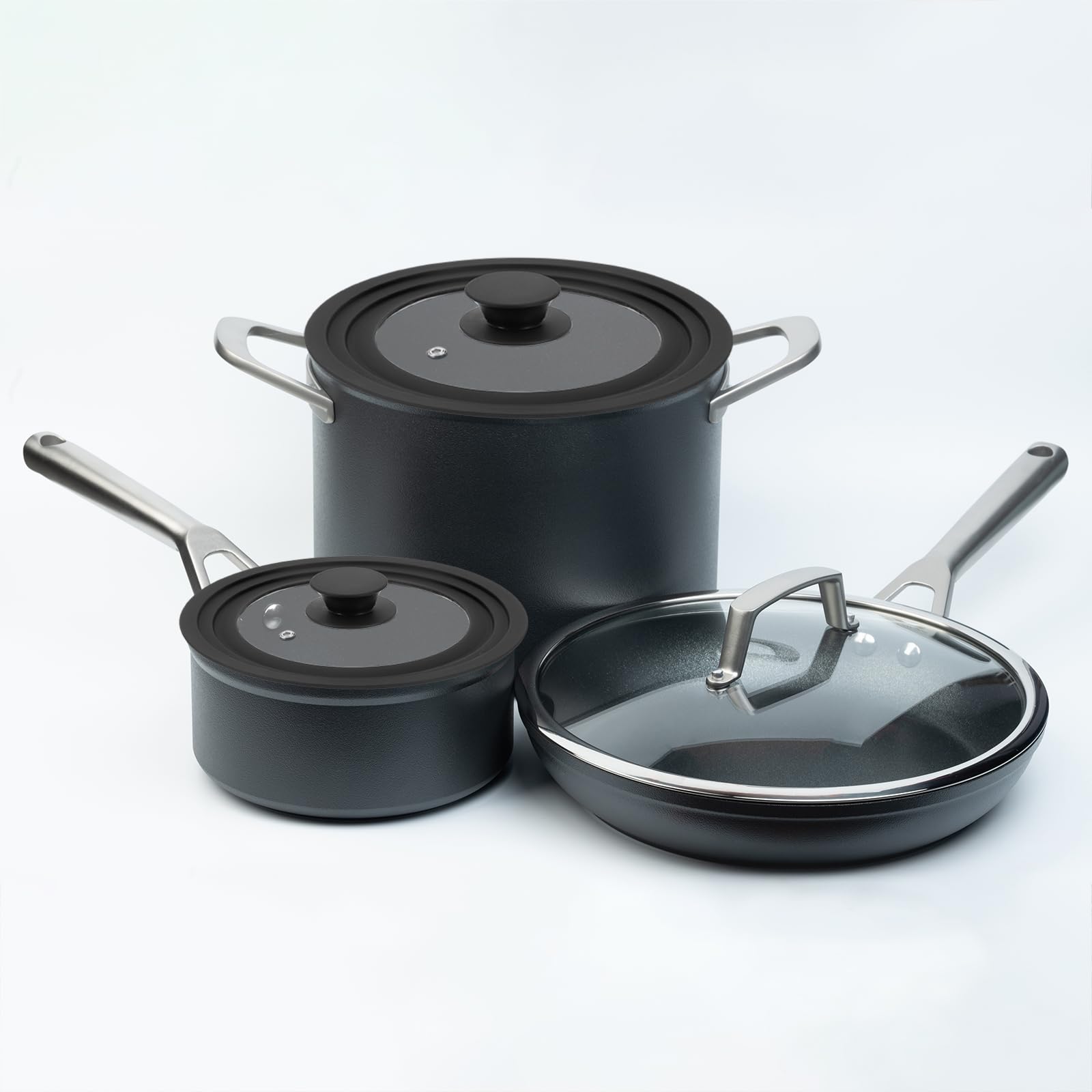 uxcell 1 tapa universal para ollas de 8.5, 9.5, 10 pulgadas de diámetro, tapas de repuesto con borde de silicona resistente al calor, tapa de ventilación de vapor para ollas, sartenes, sartenes, color