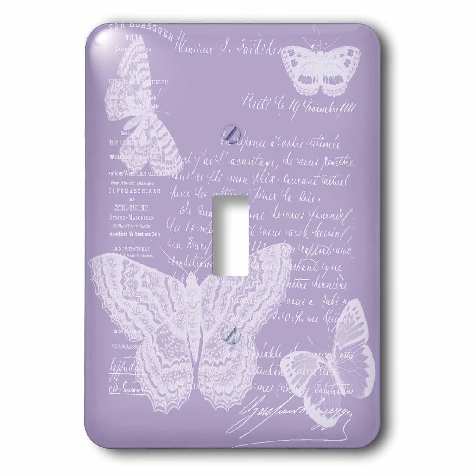 Interrupteur papillons lilas 3dRose lsp_178898_1 à bascule simple