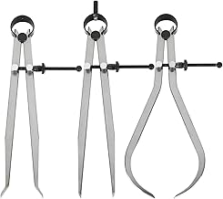 Acrux7 3Pcs 8 Inch Long Spring Caliper Set, Carbon Steel Outside Divider Caliper Compass, Calipers Measuring Tool for Wood Turning Lathe Projects
