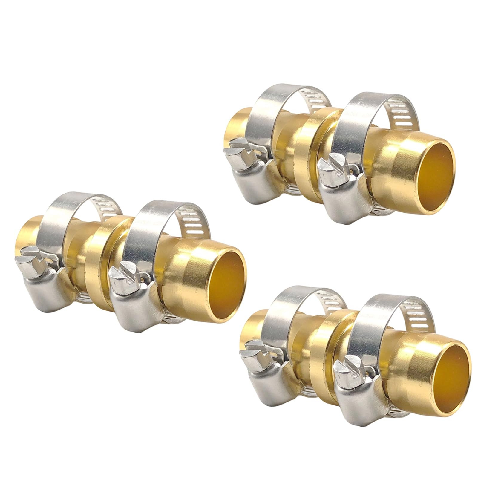 3pcs Garden Hose Repair Connector Water Pipe Fitting Heavy Duty Aluminum Hose Mender for Outdoor Irrigation Systems Multipurpose Zincs Alloy Pipe Fitting