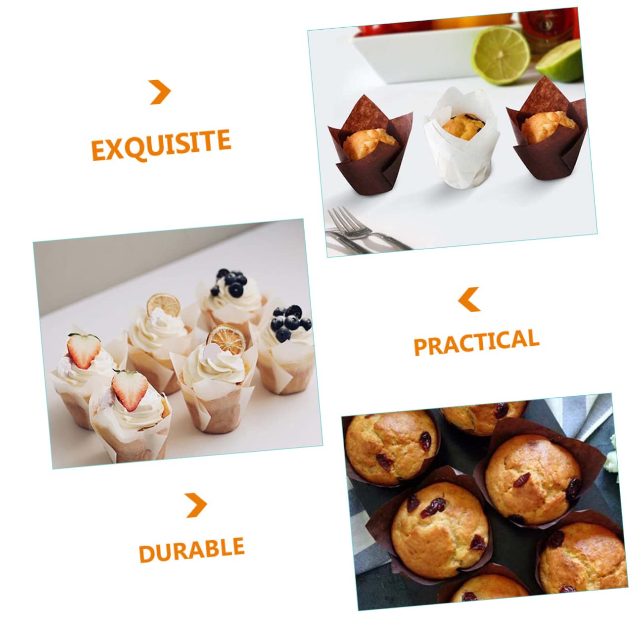 Amosfun 450 Piezas Pastel De Tulipanes Moldes Para Muffins De Tulipanes Forro Para Envolver Revestimientos Para Magdalenas Soportes Para Hornear Muffins Tortas De Pan Papel