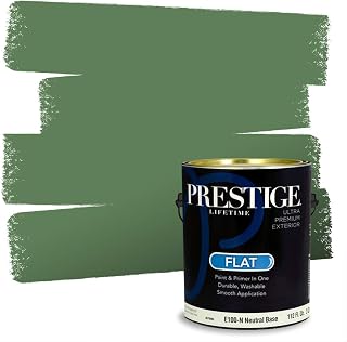PRESTIGE Paints Exterior Paint and Primer In One, 1-Gallon, Flat, Comparable Match of Sherwin Williams* Garden Grove*