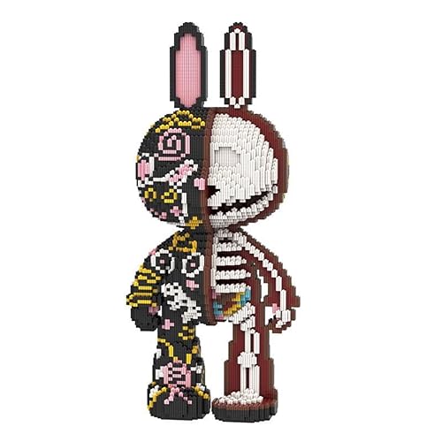 Animal Graffiti Skeleton Rabbit Micro Building Blocks Set（8000PCS 55cm High Series)