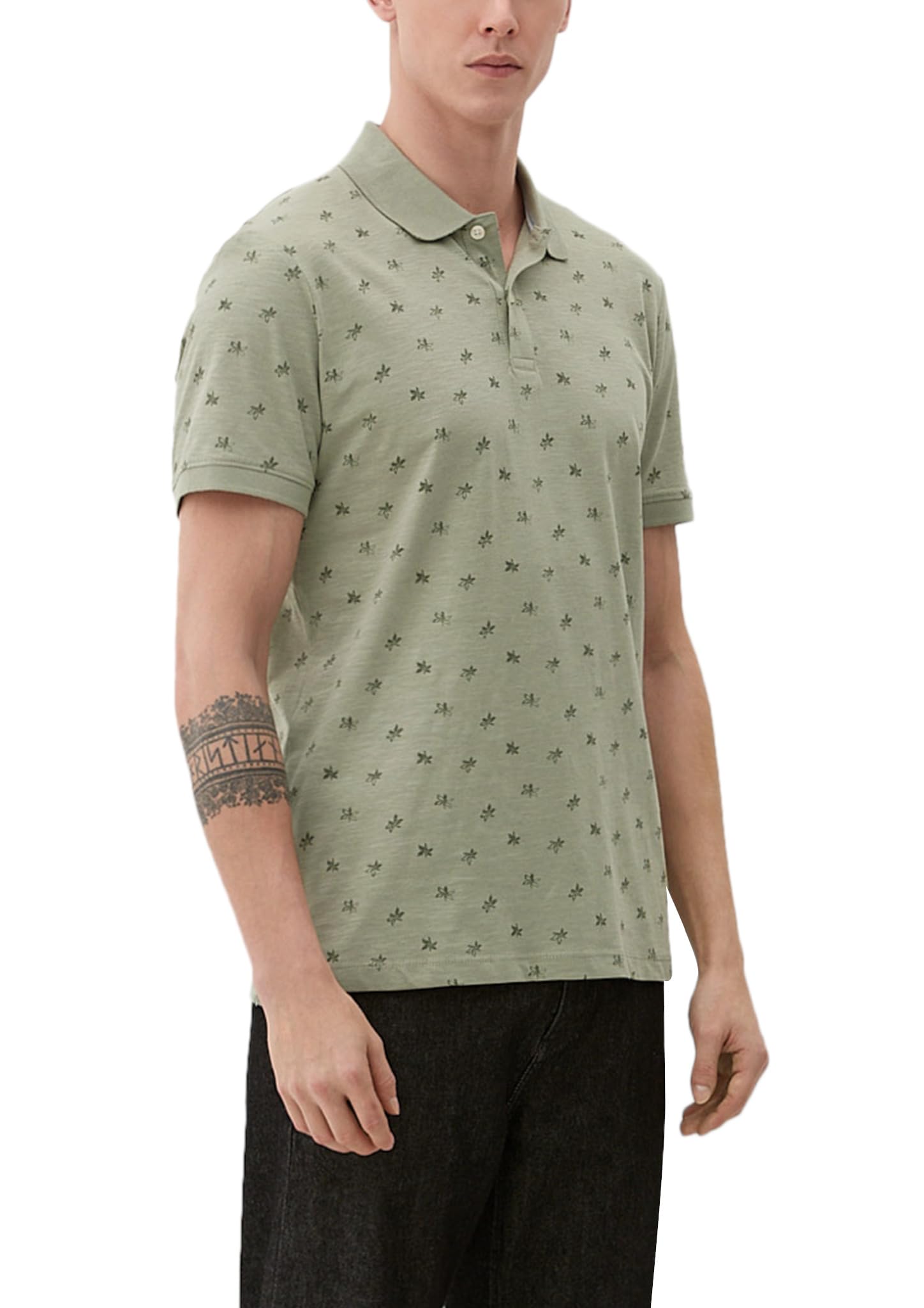 s.Oliver Men's Short-Sleeved Polo Shirt, Green 78a1, XXL