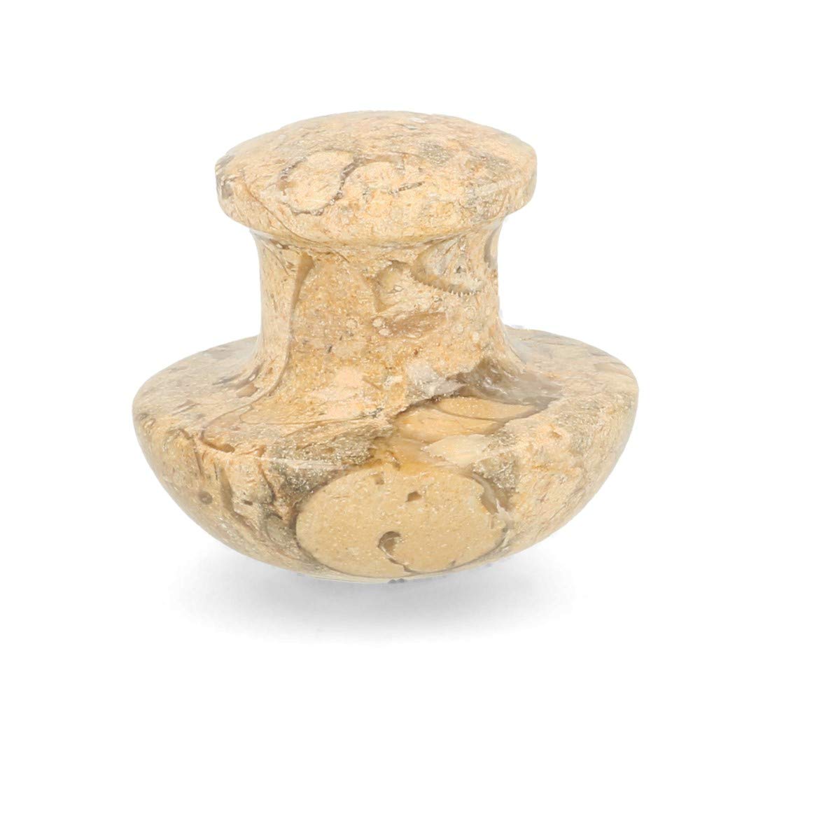 British FossilsBritish Fossils Handmade Himilayan Marble Massage Tool Stone Onyx Fossilstone Black Zebra Stone from Tibet 5cm x 5cm (Fossilstone)