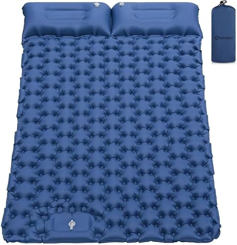 Hinotori Double Camping Sleeping Mat with Pillows and Foot Pump