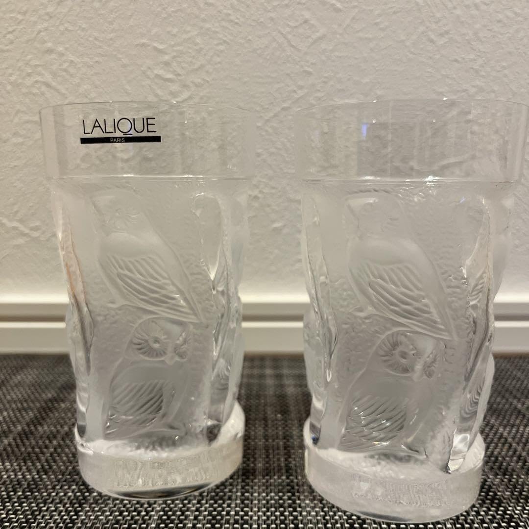 Amazon.co.jp: ラリック LALIQUEフクロウ ペアグラス : ホーム＆キッチン