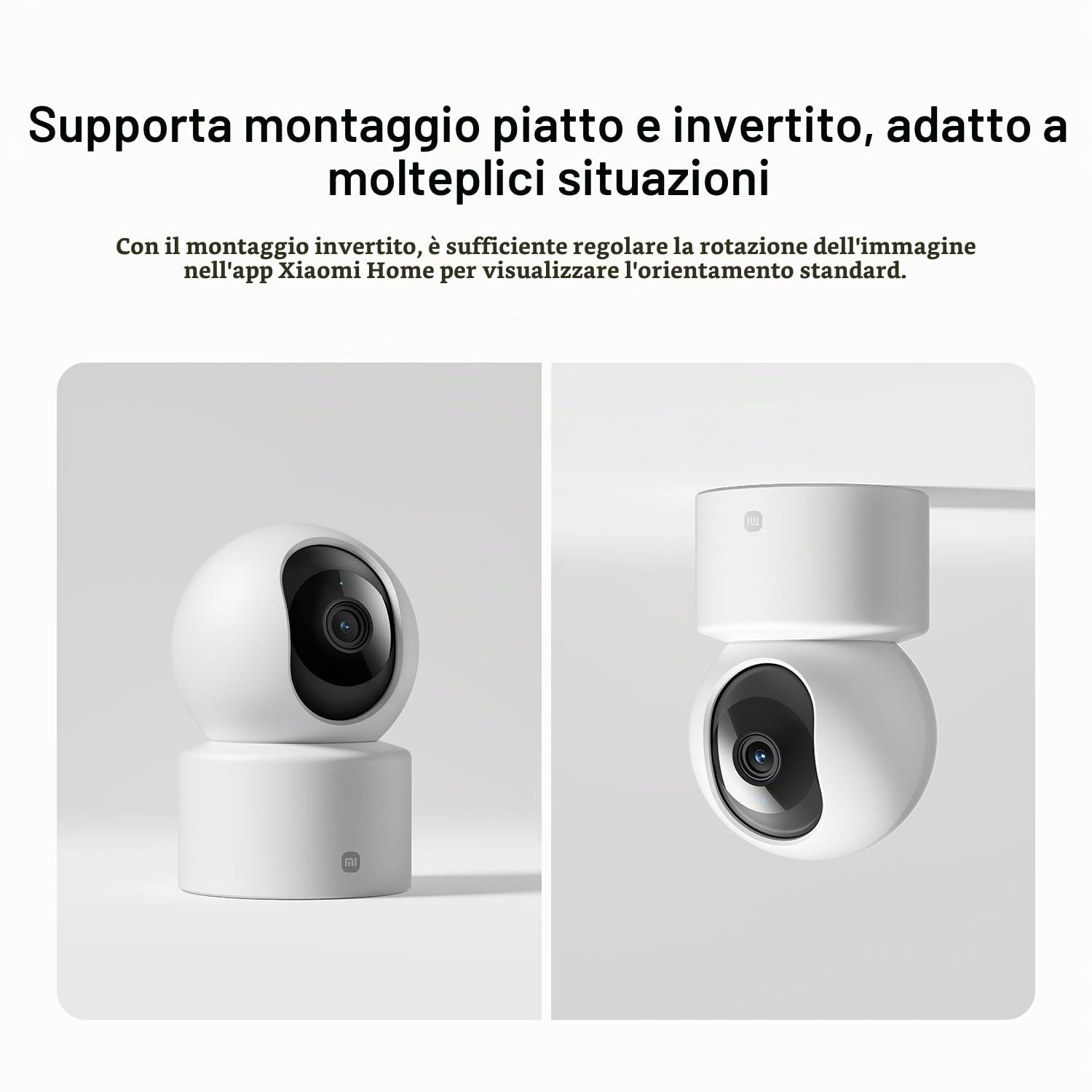 XIAOMI Smart Camera C201 La nitidissima risoluzione HD 1080p protegge ogni angolo della tua casa (Confezione da 2)