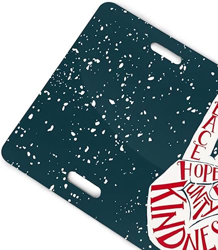 Miniatura 3 de Placa de matrícula de aluminio con diseño retro de dos dedos, diseño de paz, amor, alegría, placa decorativa de aluminio, divertida placa de metal