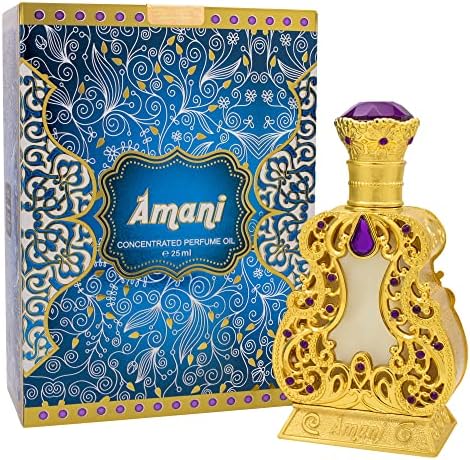Naseem Amani Concentrated Perfume Oil Alcohol Free with composition of Jasmine Fruity Vanilla Sandalwood Long Lasting Arabian Fragrance Oil for Women 0.85 Fl Oz