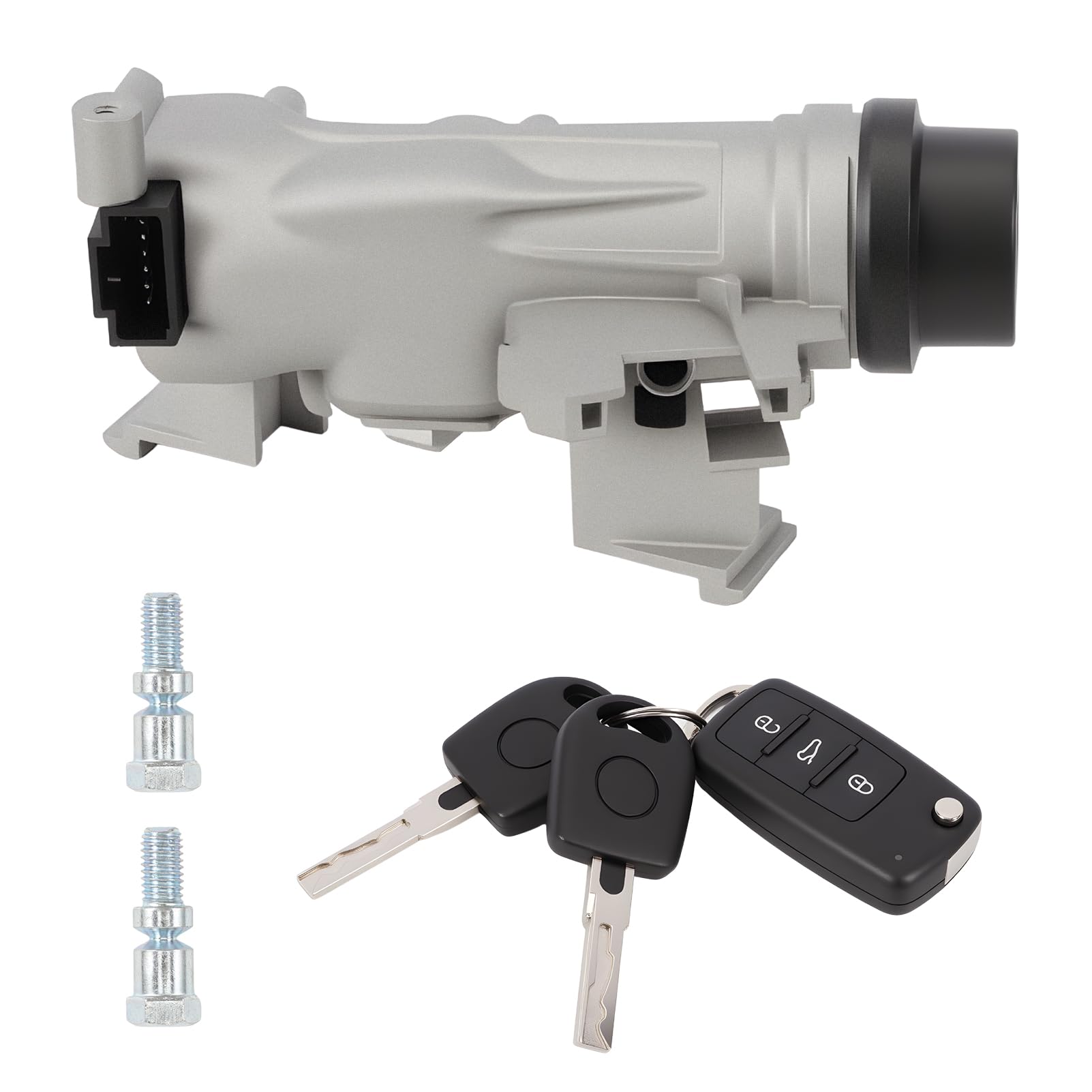 1K0905851B Neiman Interrupteur d'allumage avec 2 Clés+1 Télécommande pour A3 Q3 TT Golf PLUS 5 6 Caddy EOS Touran Tiguan Beetle Scirocco Seat Altea Leon Octavia 1k0905841