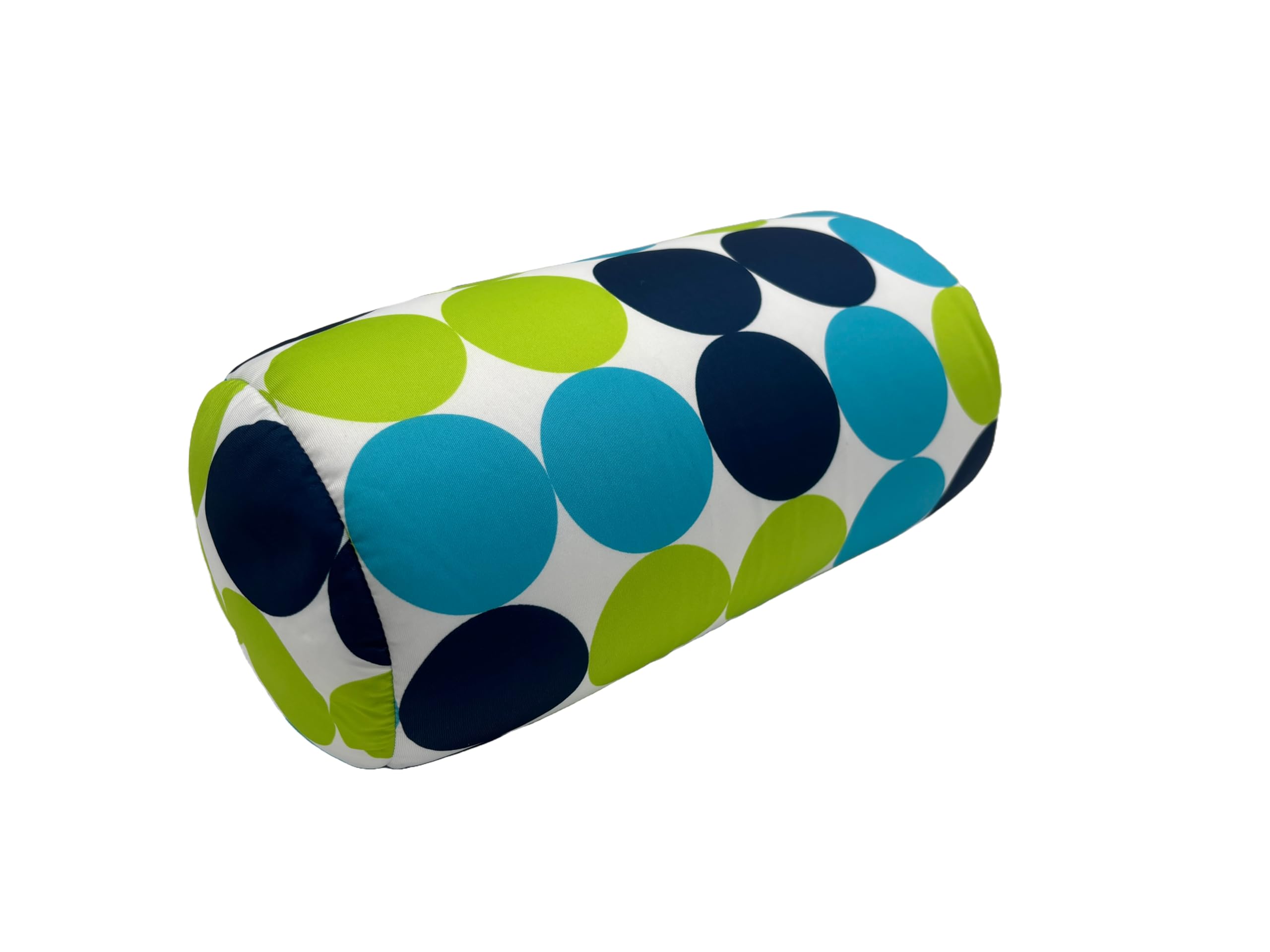 Mushy Pillows Microbead Bolster Polka Dot Roll Pillow (Ocean Breeze)