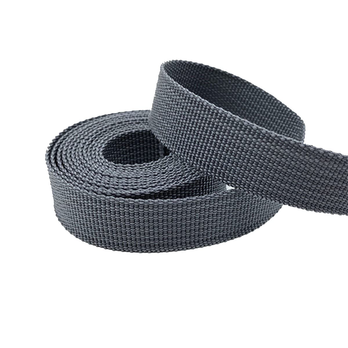 Yalulu 20 Meters 2cm-3.8cm Polypropylene Webbing Ribbon, Polypropylene Strap Canvas Ribbon Belt Bag Webbing Nylon Webbing Knapsack Strapping Sewing Bag Belt Accessories (Dark Grey, 2.5cm Width)