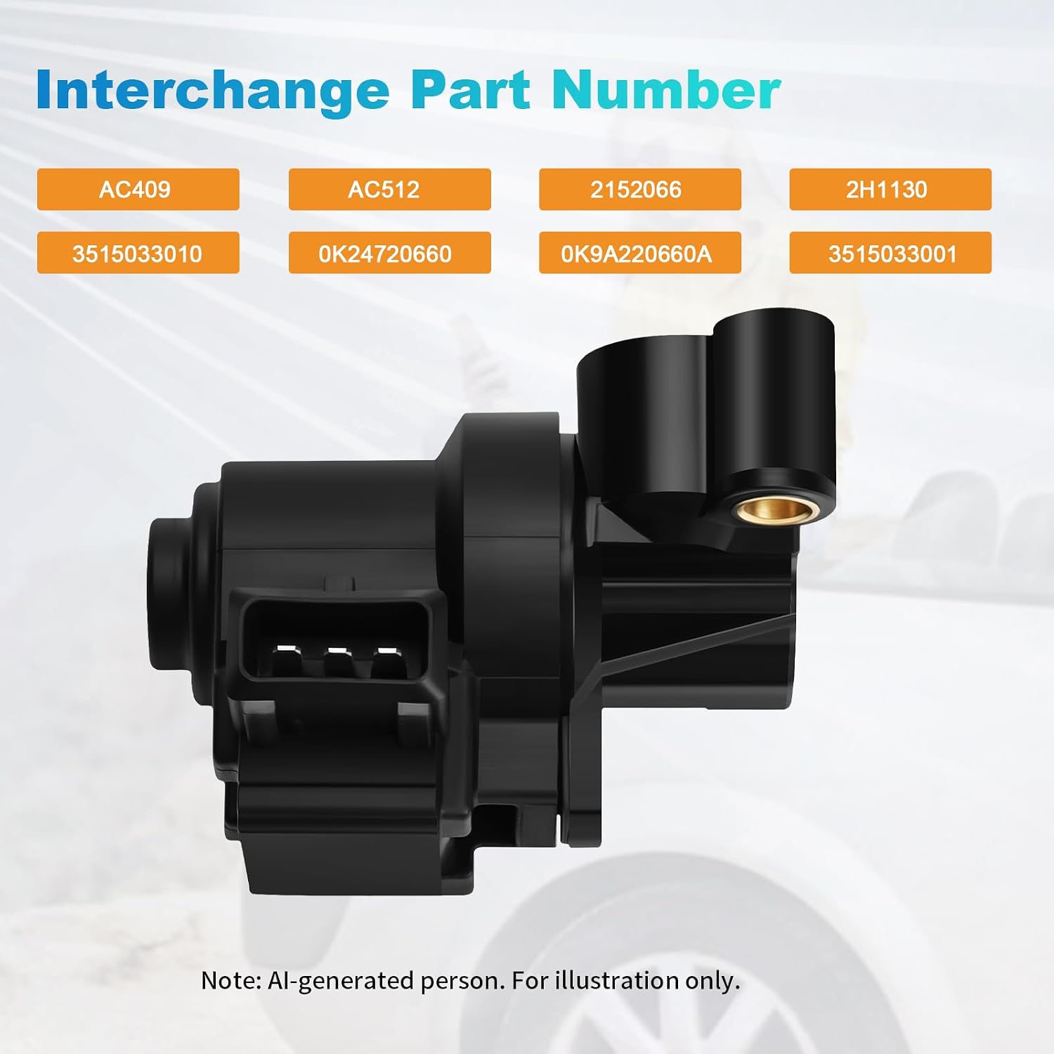 Idle Air Control Valve fit for Hyundai Tucson Tiburon Elantra Kia rio Sportage Optima 1997 1998 1999 2000 2001 2002 2003 2004 2005 2006 2007 2008 2009 2010, Sonata Sephia Spectra AC409