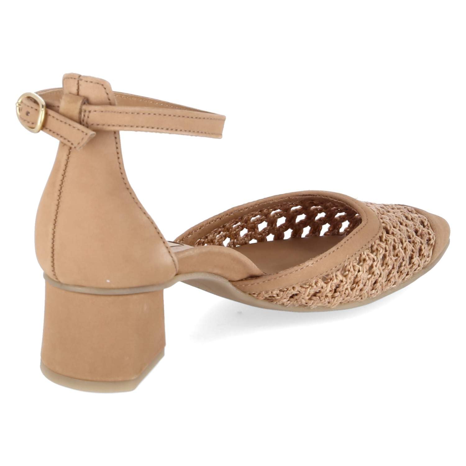 Paul Green Damen - Peeptoes & Slingpumps 3856-009 in braun gelocht/geflochten