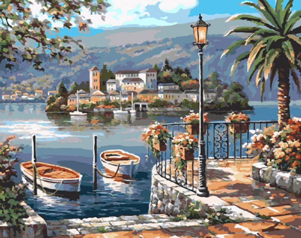 Peinture par numéros plage pour peindre facilement une toile marine