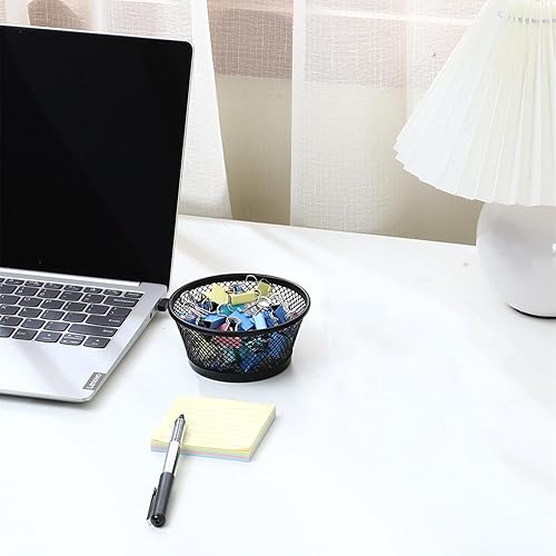 Miniatura 7 de Clips para carpeta, 48 clips de papel de 1.25 pulgadas, 1-14 con dispensador de clips de papel para escritorio, abrazaderas de papel organizador