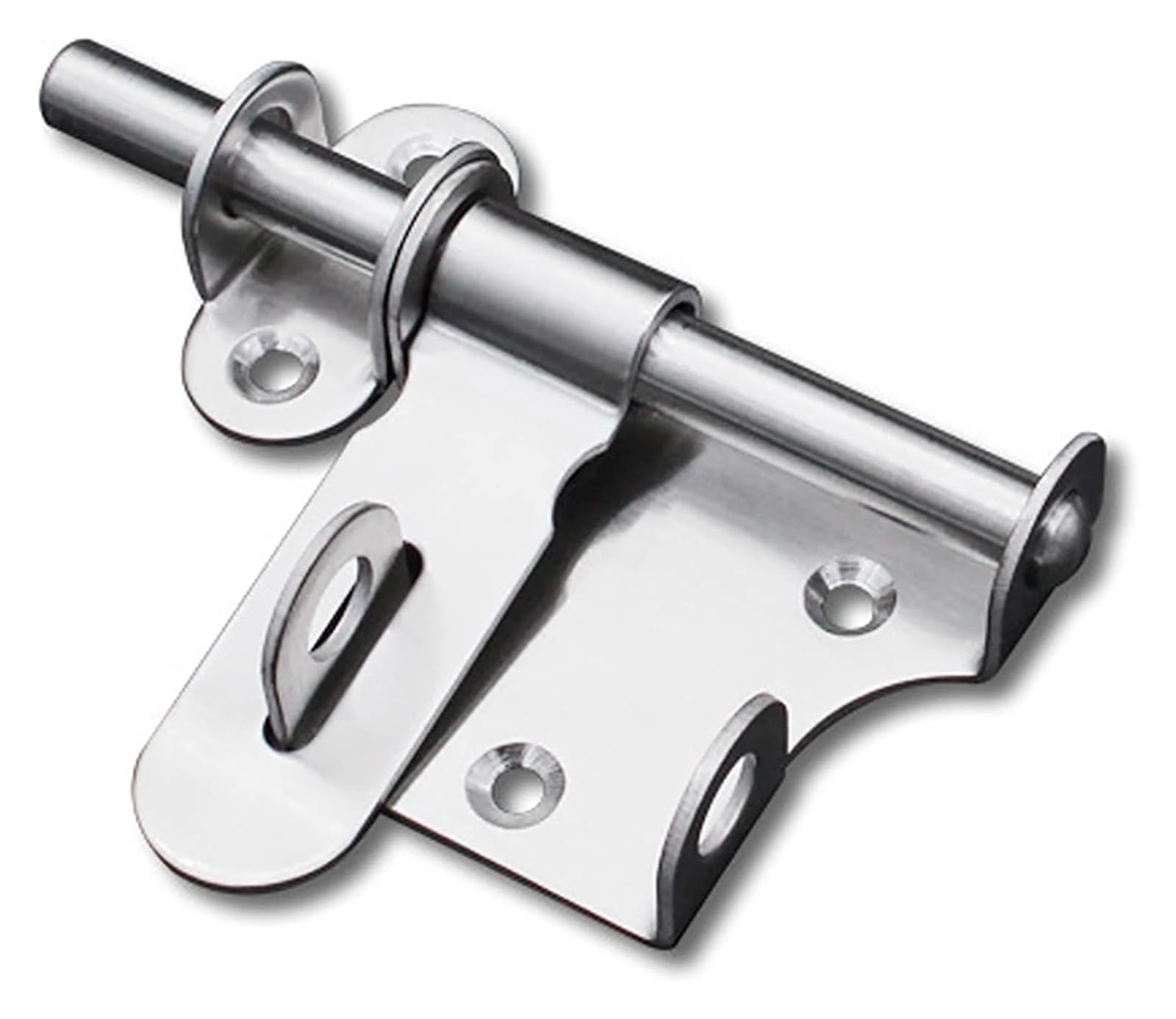 Door Latch， Sliding Bolt Gate Latch with Padlock Hole Metal for Left Right Hand Shed Fence Barn(Small)