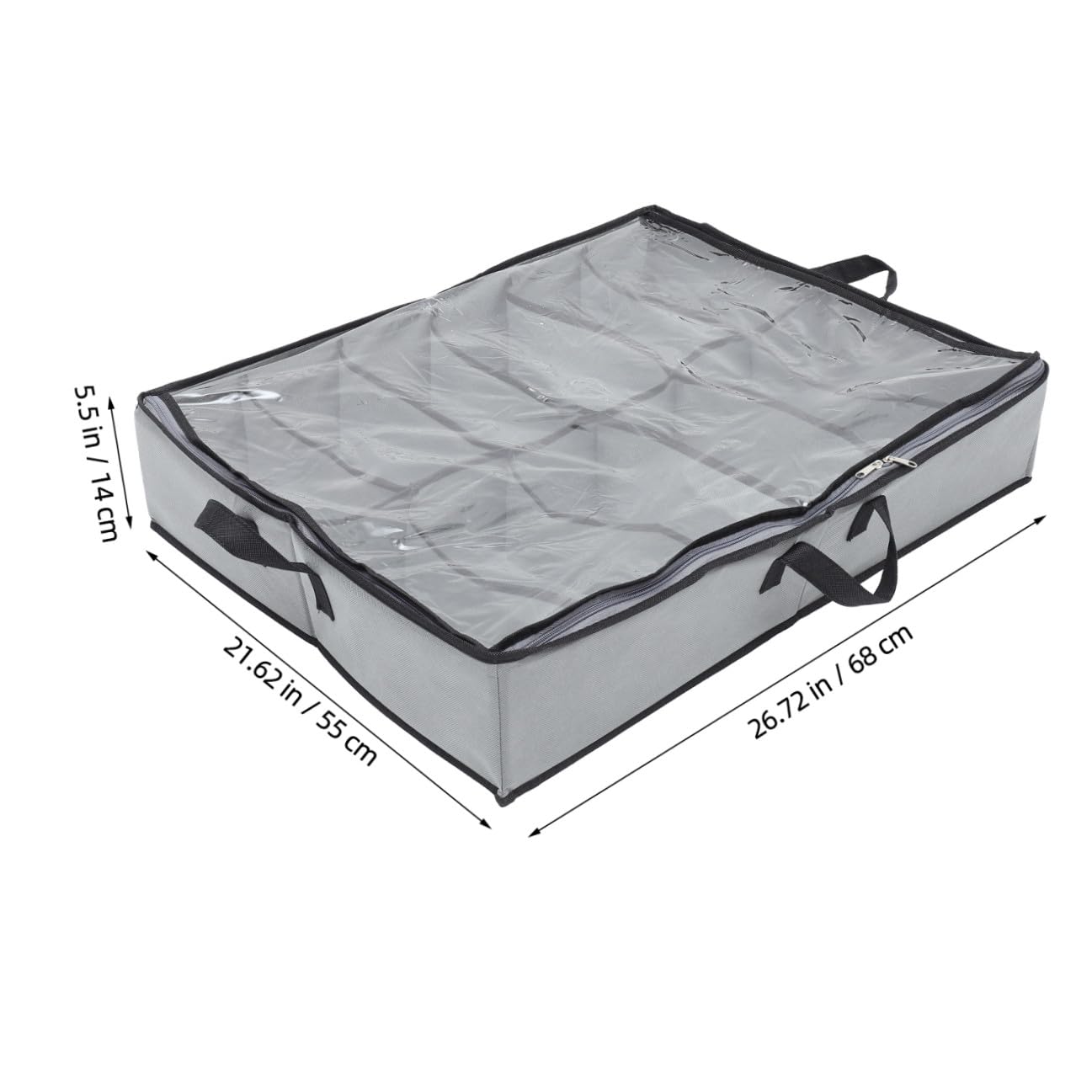 Didiseaon Scatola Porta Scarpe Pieghevole Contenitore Portascarpe Borsa da Scarpe Trasparente con Cerniera per Organizzare e Conservare in Modo Efficiente