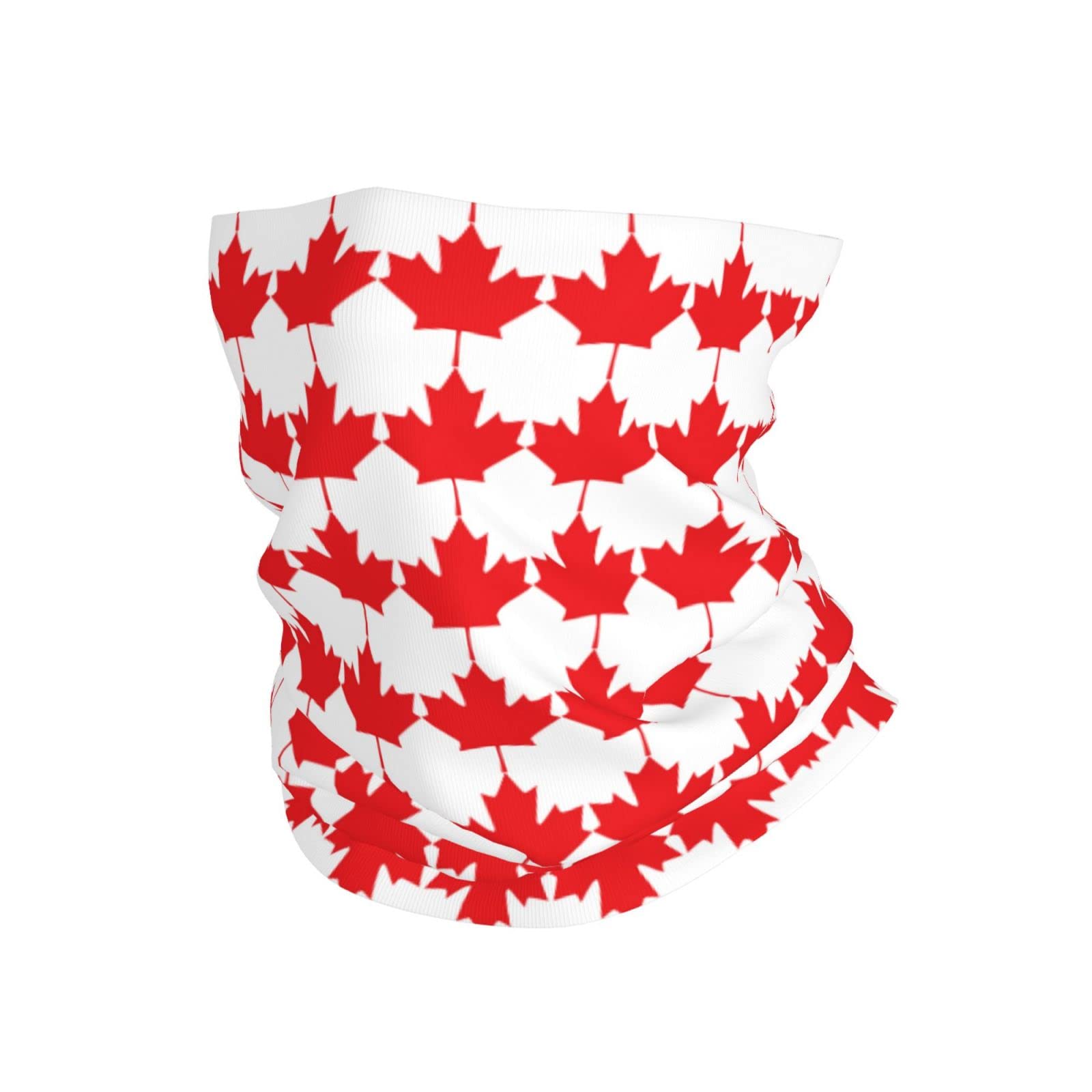 Canadian Maple Leaf Flag Neck Gaiter Face Mask, Sun Dust Protection Neck Wraps Balaclava, Reusable Masks Scarf Bandana Multicolor