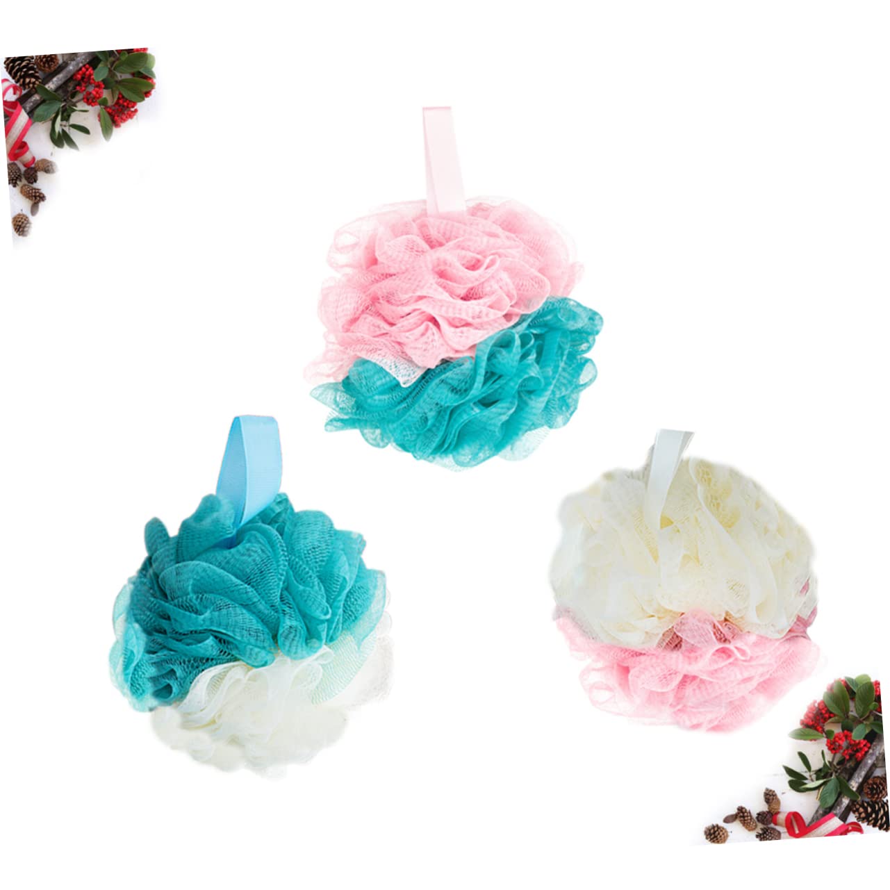 FRCOLOR 6 Piezas Puf De Baño Depurador De Baño Para El Cuerpo Depurador De Cuerpo Esponja De Baño Exfoliante Esponjas De Lufa De Baño Esponjas Naturales Baño Suave Escarchado Flor De Baño