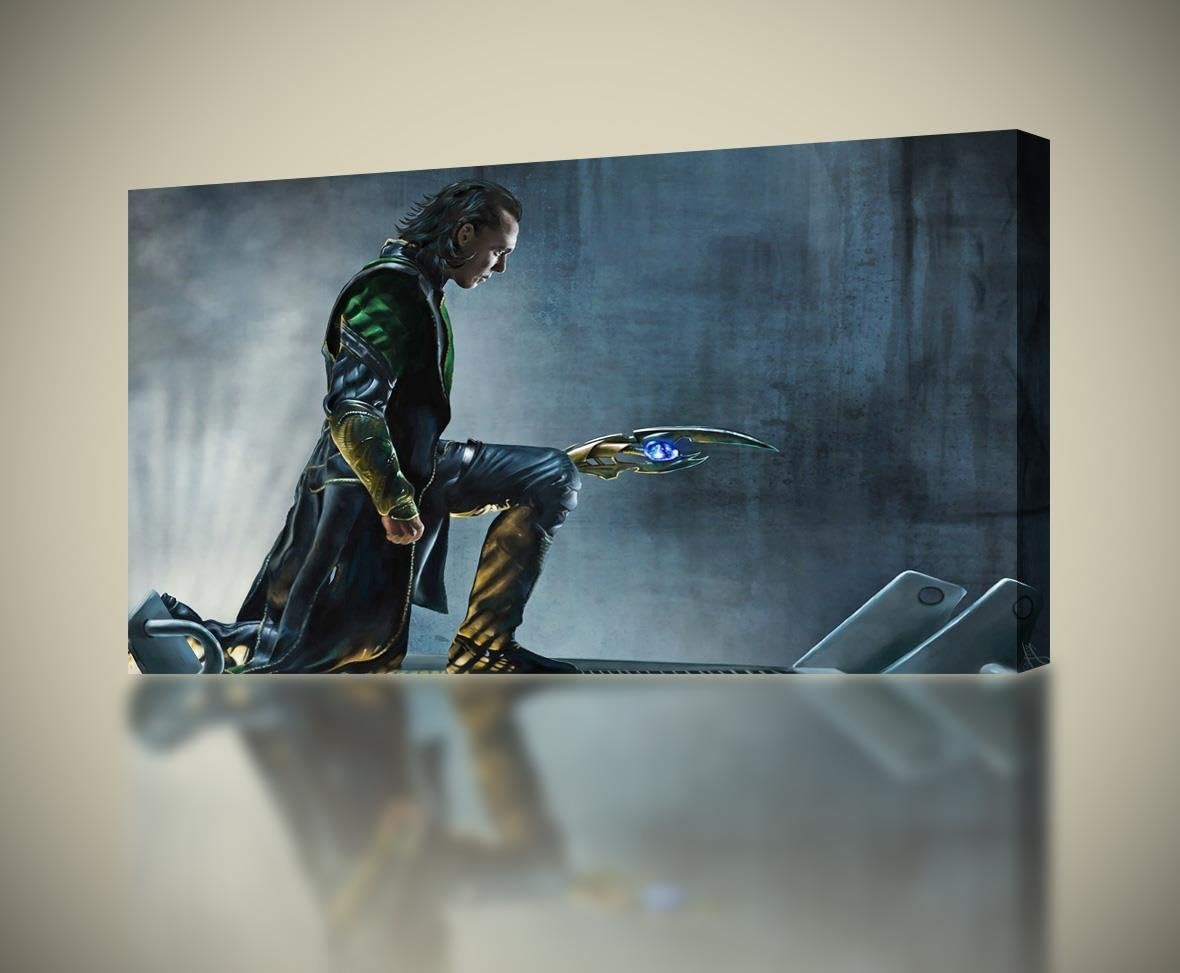 Loki Thor Villain Canvas Print Wall Home Decor Giclee Art Poster Marvel CA913, Small