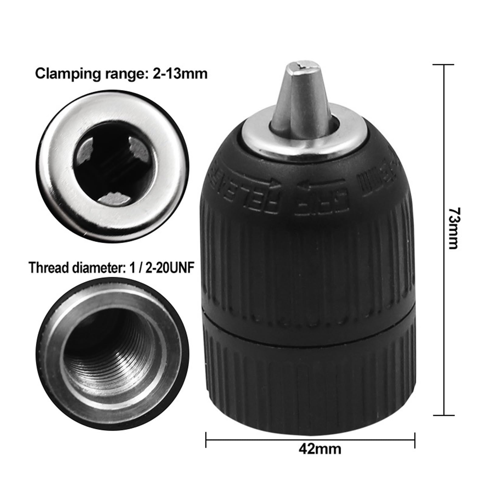 1/2-20UNF 13mm SDS uchwyt wiertarski bezkluczykowy Adapter szybkiej wymiany konwerter ze stali chromowo-wanadowej do uchwytu wiertarek elektrycznych