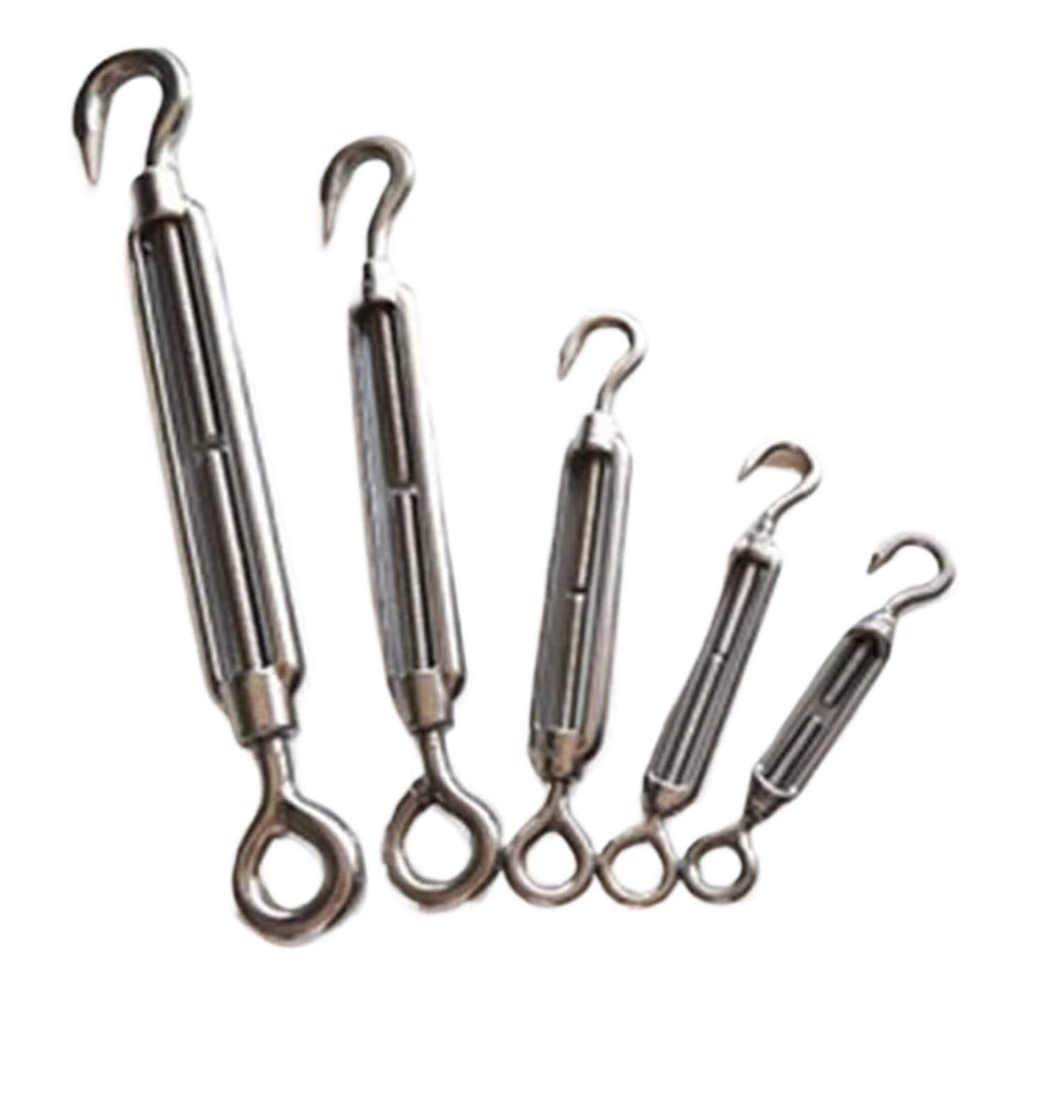 ZFPKXHVMG Adjust Open Turnbuckle, Hook and Eye Turnbuckle Wire Rope Tension(M8)