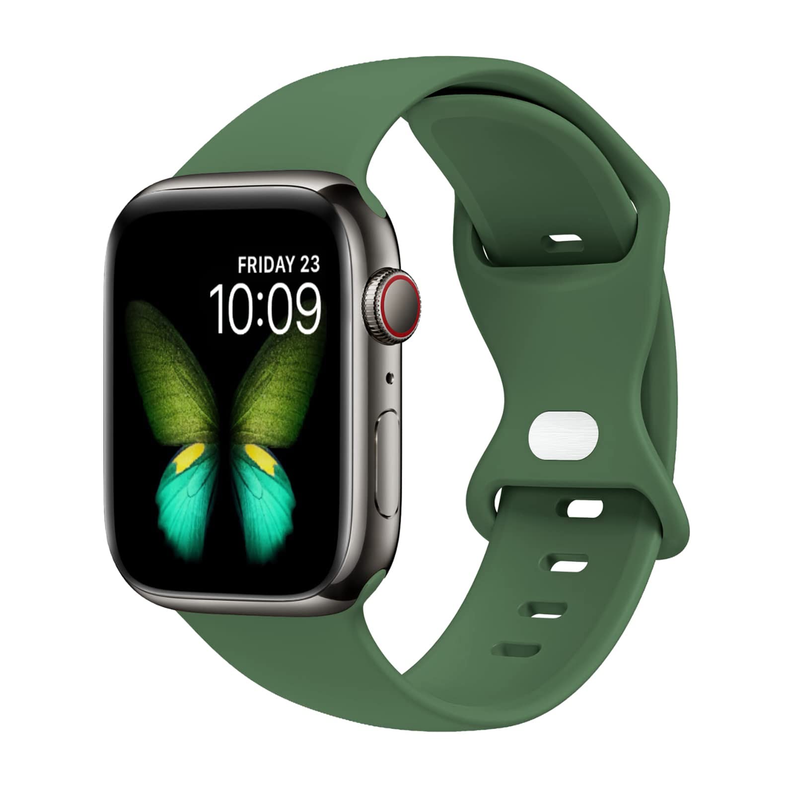 Lysun Pasek kompatybilny z Apple Watch 38 mm/ 40 mm/ 41 mm, miękki silikonowy pasek sportowy, kompatybilny z iWatch Series 7/3/ 2/1/ SE, dla kobiet i mężczyzn