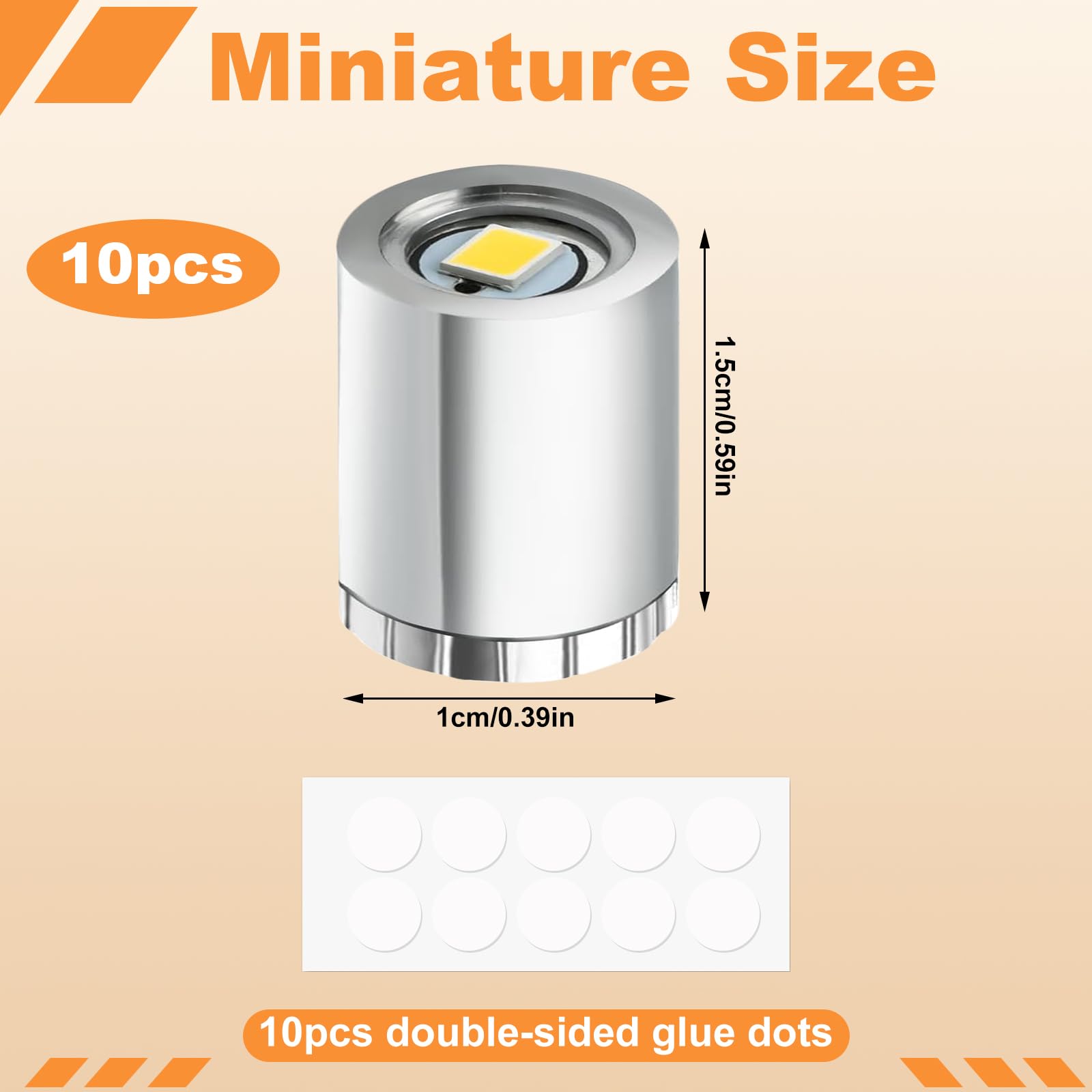 10 sztuk mini lampa LED, mała lampa Led na baterie, mała lampka do domku dla lalek, miniaturowa lampa Led do dekoracji imprezowych, witryn sklepowych, DIY, oświetlenie domku dla lalek (ciepła biel)