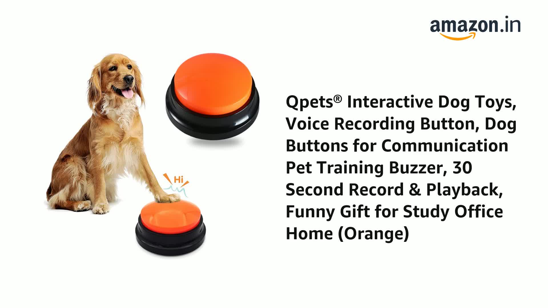 Recordable Training Buttons Dog Training Talking Buttons - 6 S With 24 ...
