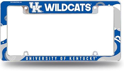 Miniatura 84 de Rico Industries NCAA Wave - Marco de matrícula cromado de 12 x 6 pulgadas para automóvil, camión, SUV