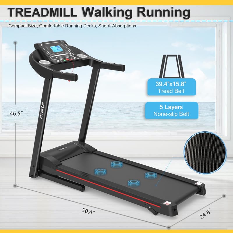 Caminadora plegable con inclinación para casa 250 lbs miniatura 2