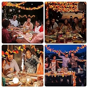 Fall Decorations for Home 9FT Plug in Thanksgiving Lights Lighted Fall Garland 50 Bulbs Maple Leaves Lights, Connectable Fall Lights for Indoor Outdoor Halloween, Thanksgiving, Holidays Decor(2 Pack) Fall Decorations for Home 9FT Plug in Thanksgiving Lights Lighted Fall Garland 50 Bulbs Maple Leaves Lights Connectable Fall Lights for Indoor Outdoor Halloween Thanksgiving Holidays Decor2 Pack