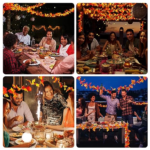 Fall-Decorations-for-Home-9FT-Plug-in-Thanksgiving-Lights-Lighted-Fall-Garland-50-Bulbs-Maple-Leaves-Lights-Connectable-Fall-Lights-for-Indoor-Outdoor-Halloween-Thanksgiving-Holidays-Decor2-Pack Fall Decorations for Home 9FT Plug in Thanksgiving Lights Lighted Fall Garland 50 Bulbs Maple Leaves Lights Connectable Fall Lights for Indoor Outdoor Halloween Thanksgiving Holidays Decor2 Pack