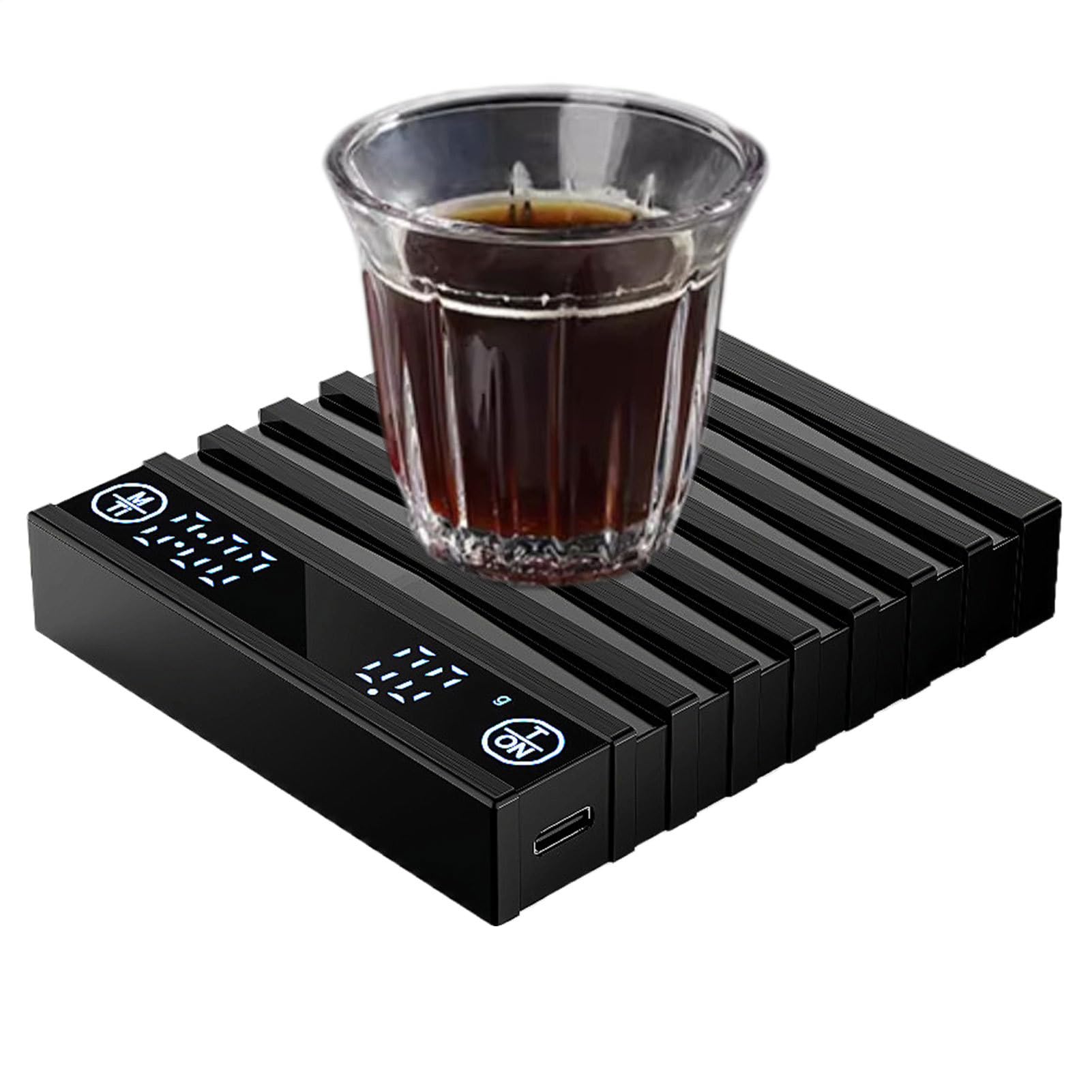 Cuenco de café con escala de precisión y taza portátil recargable