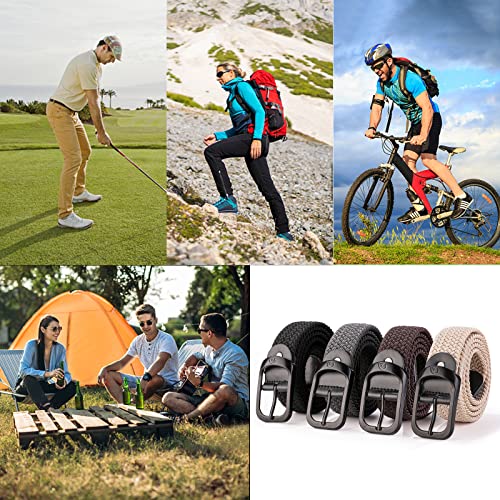 Ruilaibo 3 Pack Braided Stretch Belts For Women Men Elastic Woven Golf Casual Belt #TOP5