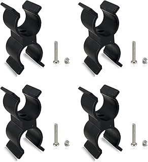 Duthyvea Bimini Top Clips, Boat Canopy Support Pole Holder for 7/8'' to 1 inch OD Tube, | Bimini Top Pole Clip | Anti Rattle | Secure Bimini Support Poles | 4 Pack with Mount Screws