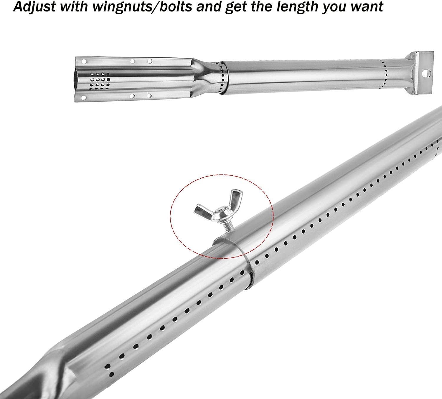 DcYourHome Heavy-Duty Stainless Steel Adjustable Grill Burners for Weber Charbroil Nexgrill and Any Gas Grills : Patio, Lawn & Garden