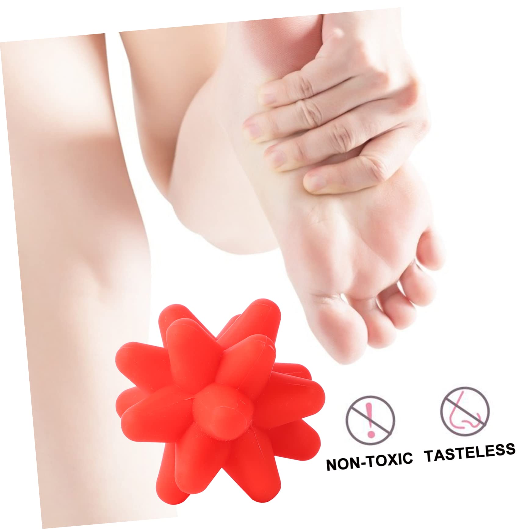 GLEAVI 3pièces Balle De Massage Silicone Élastique Pour Relâchement Musculaire Accessoire De Fitness Et Pour Yoga La Course Musculation