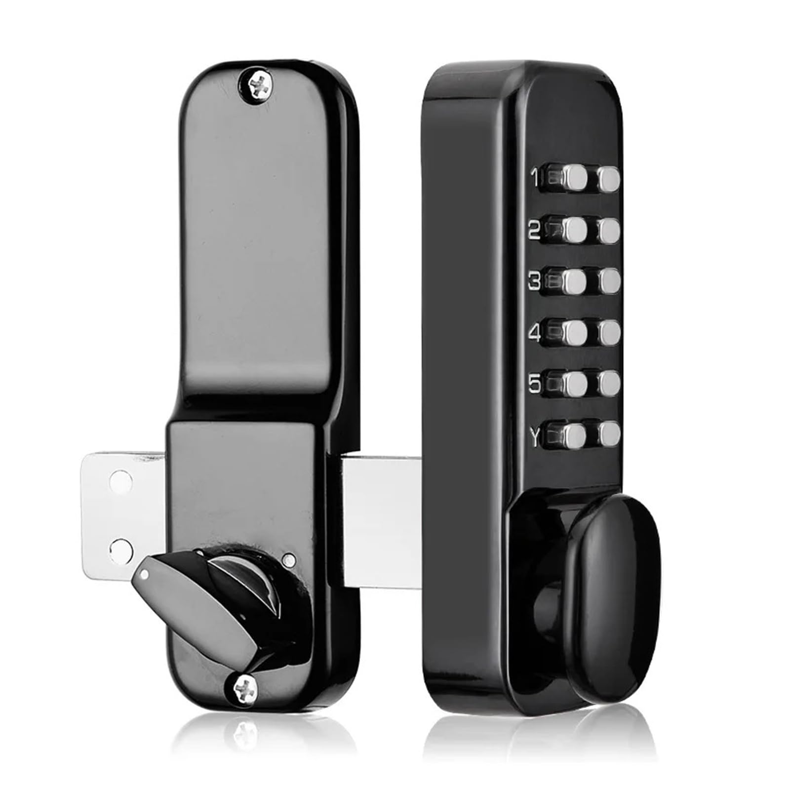 OPTEPYOE Sliding Door Opener Digital Lock keyless(JG-Black-No Key)