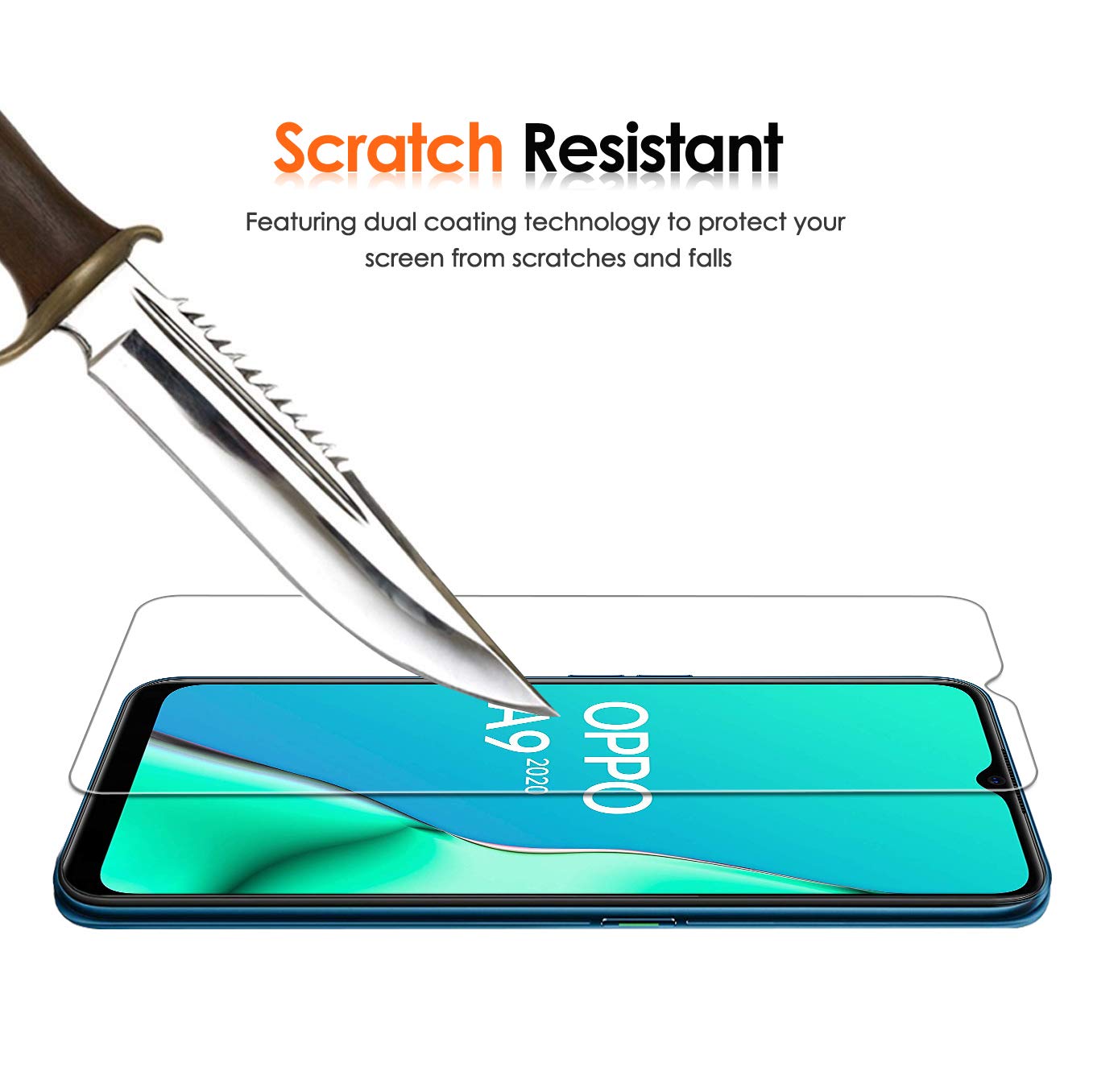 Schermo Golf 5 PELLICOLA IN VETRO TEMPERATO PROTEZIONE LCD GLASS DISPLAY OPPO A5 2020 / A9 2020 Oppo A9 2020 - Foto 11