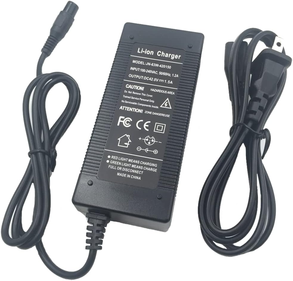 42.2V 1.5A Electric Scooter Battery Charger, Scooter Charger Adapter Mobile Battery Charger for Scooter Electric Wheelchair,E,42V 1.5A